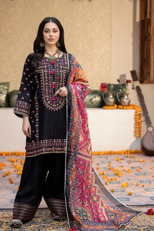 Lawn 3pcs Most Demanding Embroidered Suit